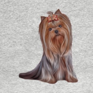 Drawing Yorkshire Terrier dog T-Shirt